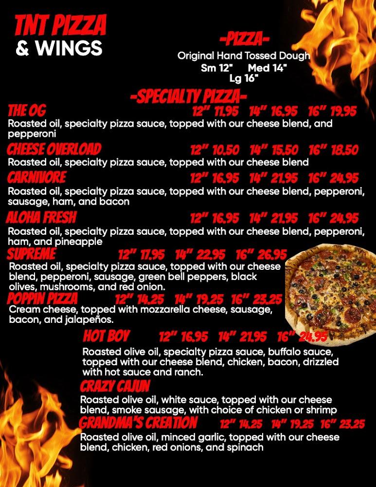 TNT Pizza and Wings Menu image 2